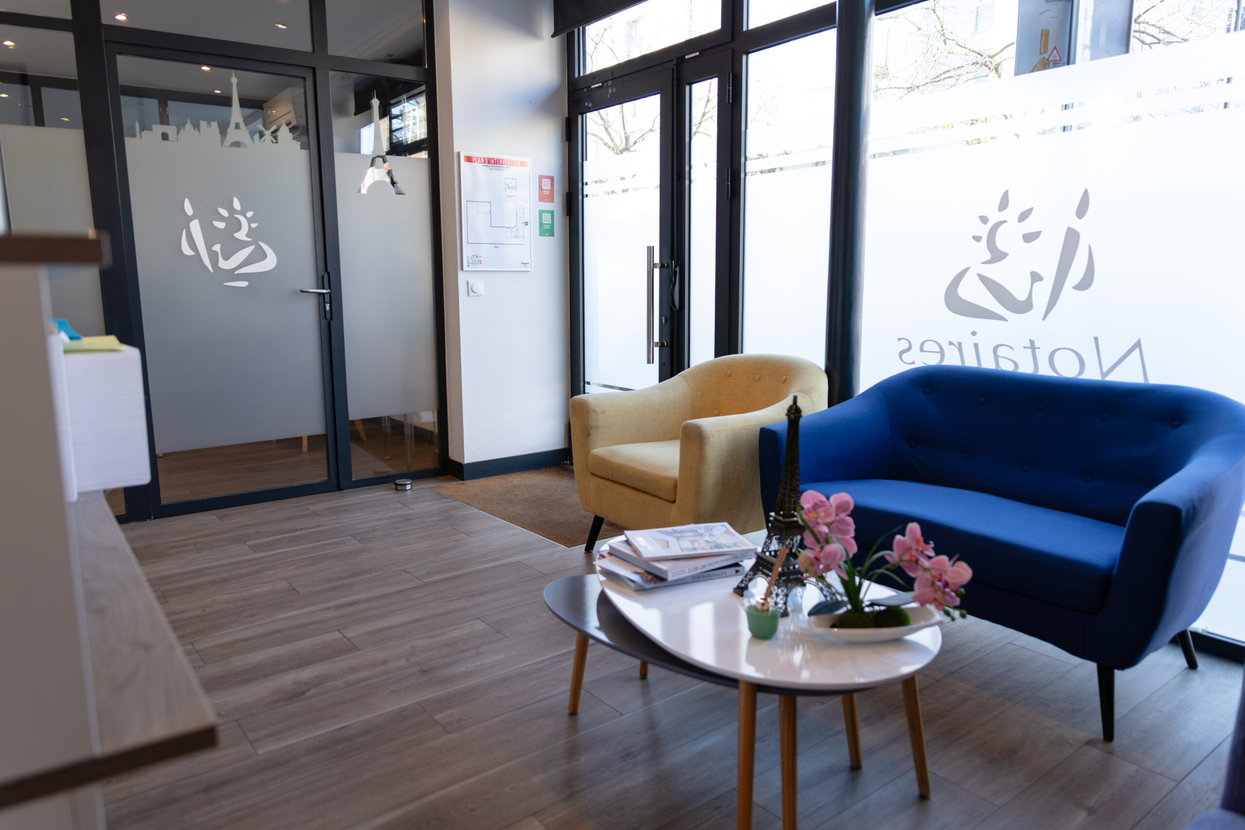 L’accueil de l’Office Notarial Regairaz, 7 rue du Commandant Rolland au Bourget
