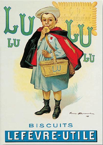 Firmin Bouisset, Le Petit Écolier, affiche pour LU, 1897. Jacques Bouisset en fut le modèle.