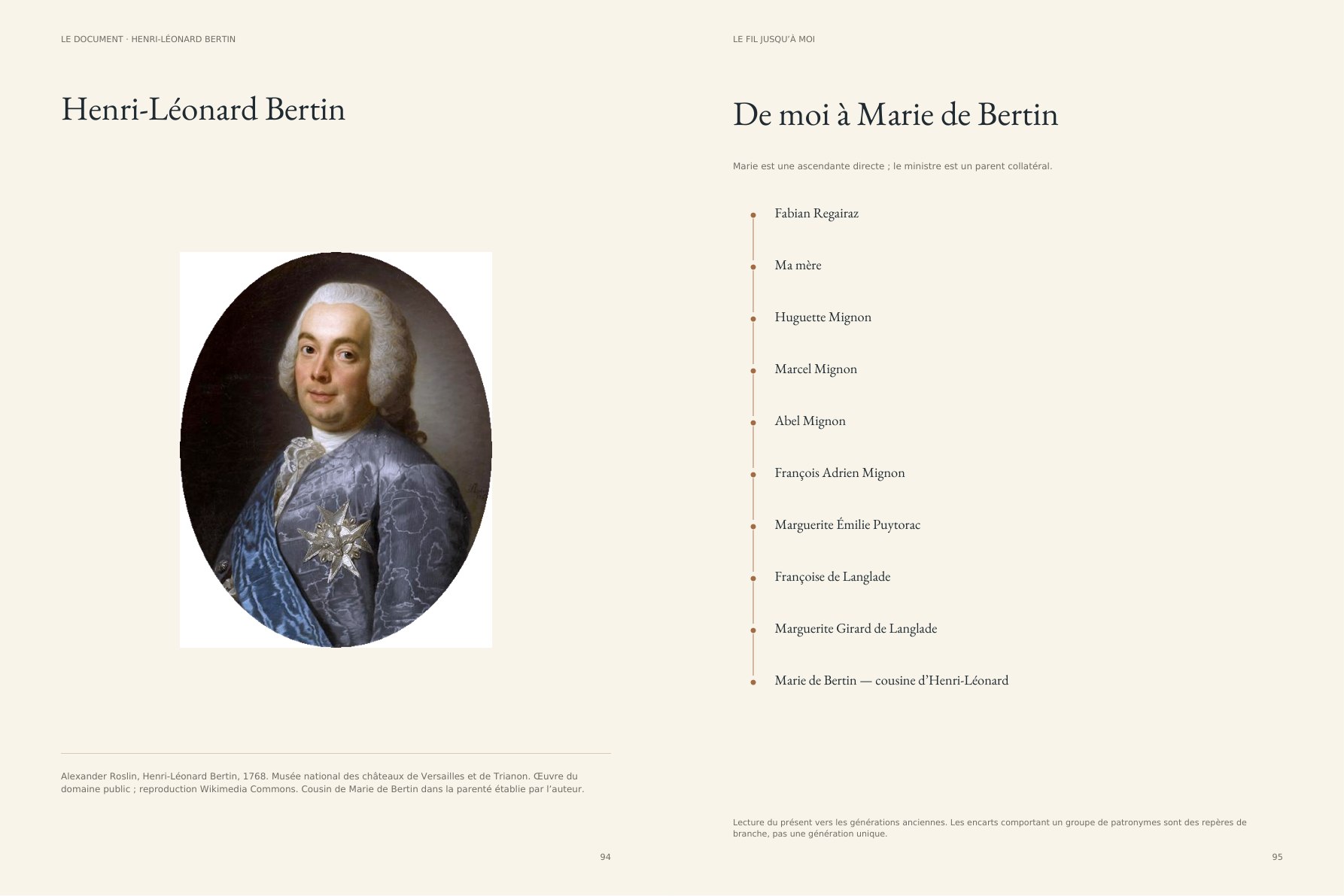 Le récit consacré au ministre Bertin face à son portrait